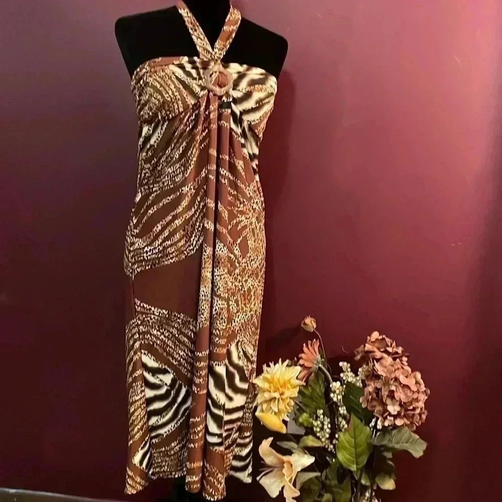 Jon & Anna NWT Women’s Large Sleeveless Animal Print Dress